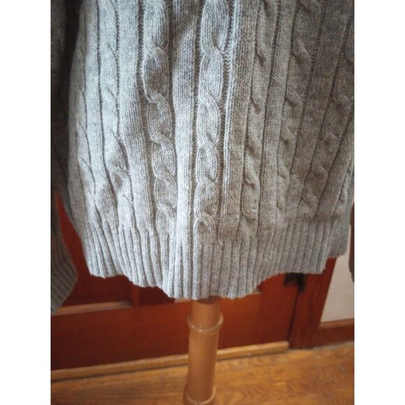 LL Bean Wool Sweater Mens Size XL Gray Cable Knit Pullover Item 0WW47 - Picture 4 of 5
